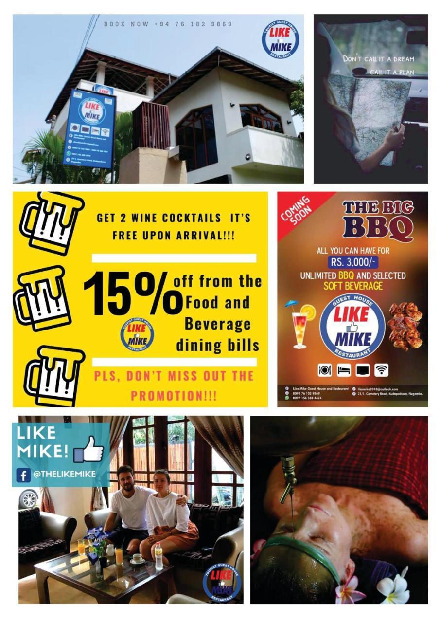 נגומבו Like Mike Tourist Guest House & Restaurant מראה חיצוני תמונה